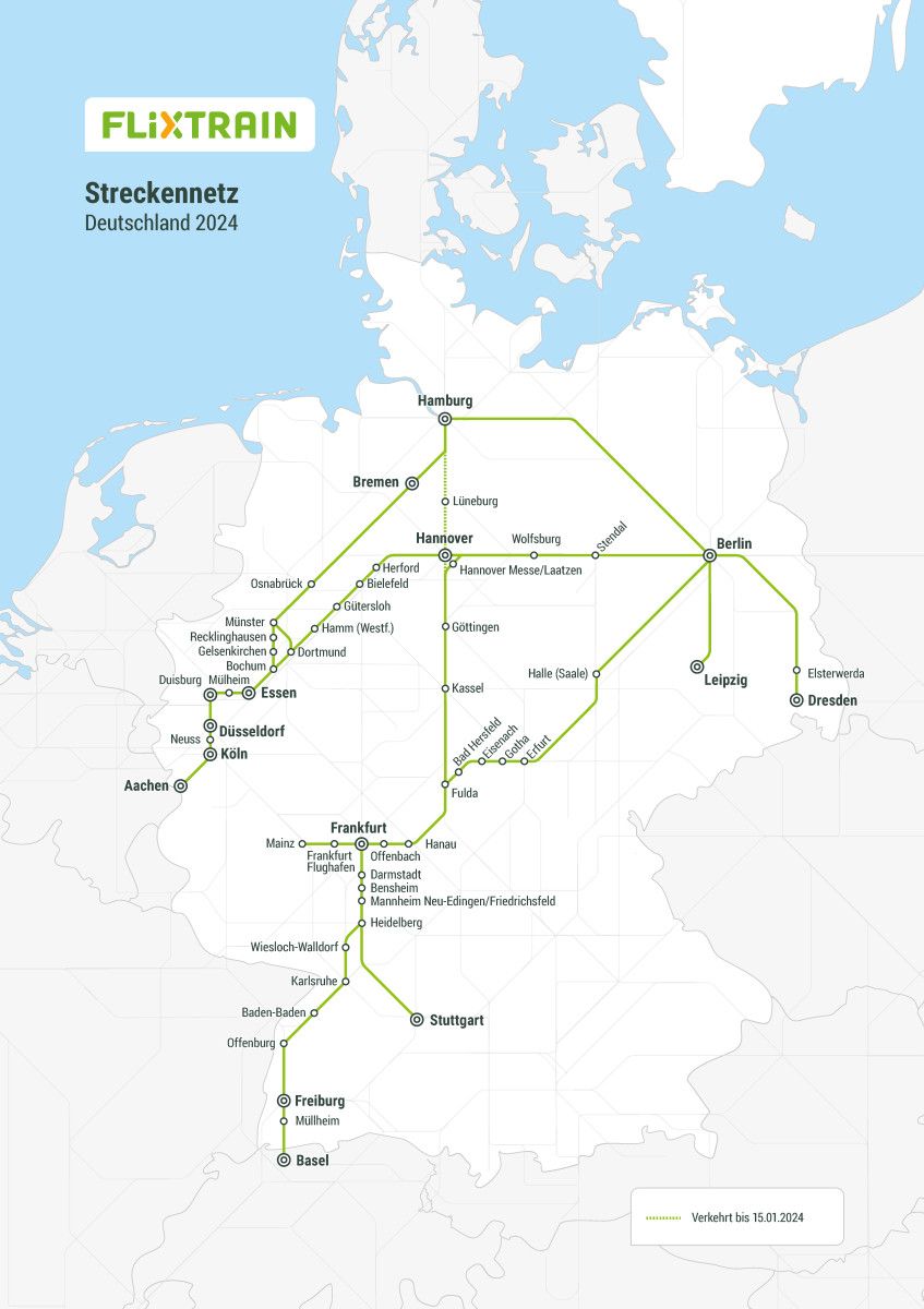 Flixtrain German network