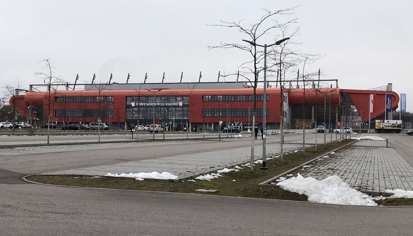 Jahnstadion across the car park