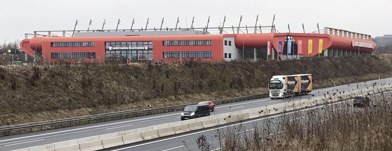 Jahnstadion across the Autobahn
